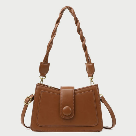 Leather Twist Handle Bag